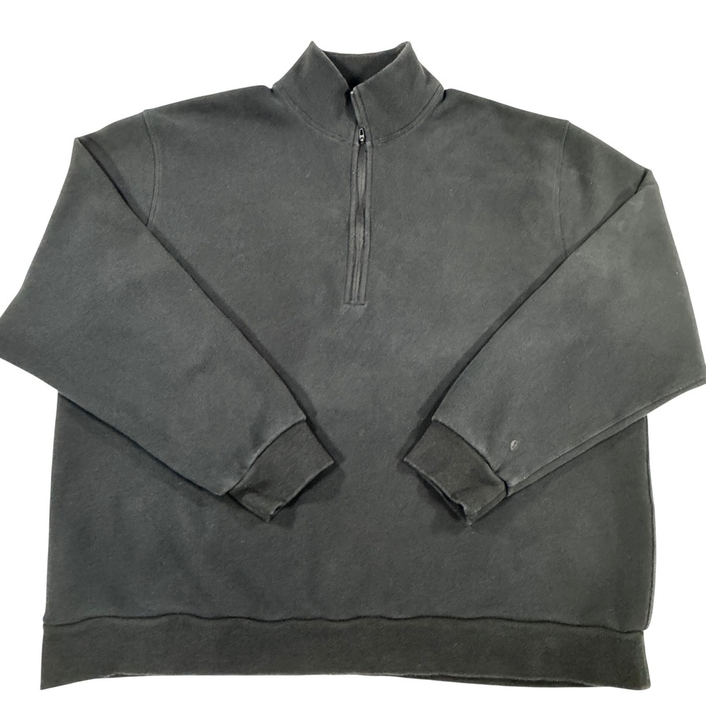Lululemon Steady State Half Zip Pullover Black Funnel Neck Sweatshirt Men's XXL